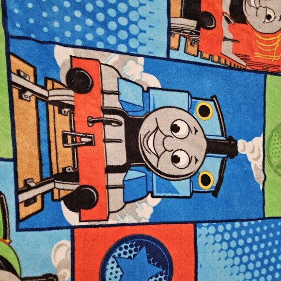 Thomas Train Engine Toddler‎ Baby Blanket Throw Plush Soft Blue 2011 Percy James - Picture 2 of 9
